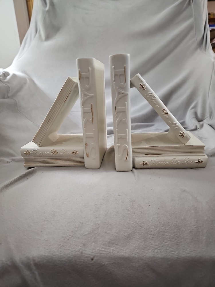 White Paris Bookends