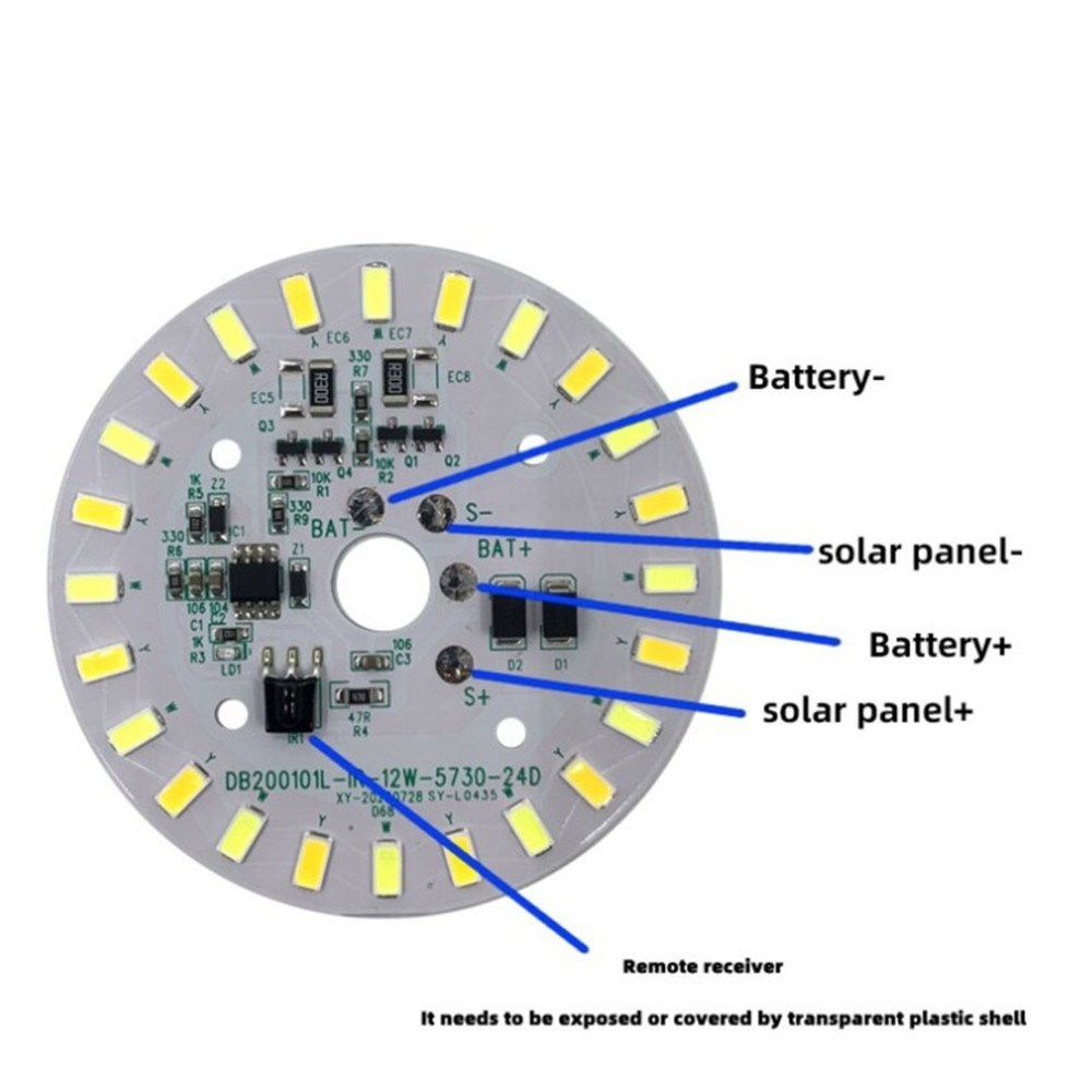 Remote Control Solar Panel Light for For ceiling with Switchable Lighting Modes
