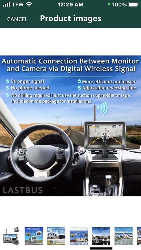 Wireless Magnetic Digital Backup Camera System