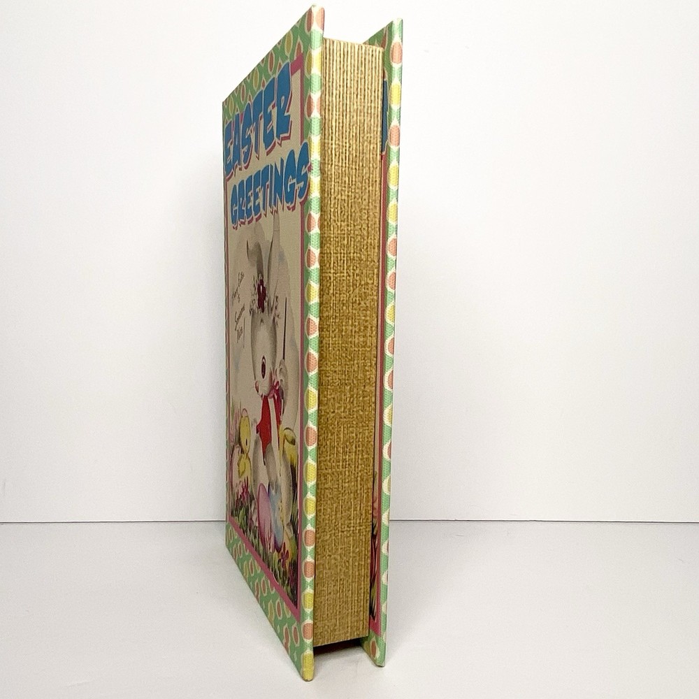 Book Shaped Box • Easter Bunny• Vintage Look • Faux Book