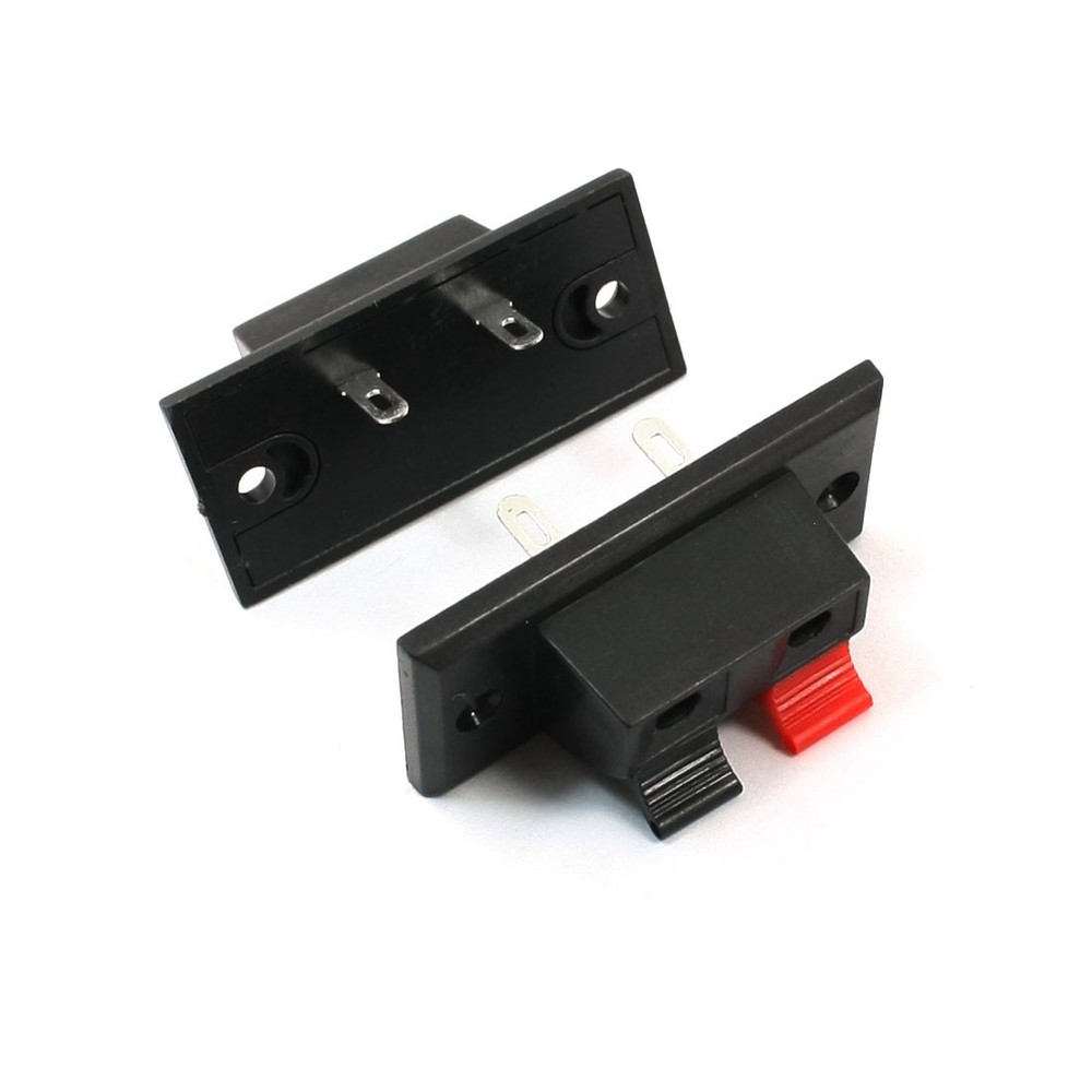 45x21mm 2 Position Cable Clip Socket Push Type Speaker Terminals 2pcs
