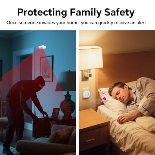 Elderly Bed Sensor Alarm & Fall Prevention System, Motion Alert with 60 Melodies