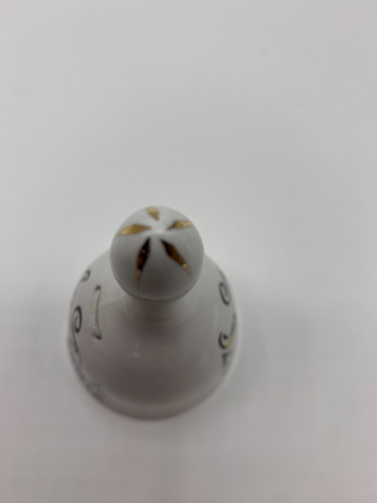Ceramic Bell Minnesota House White 4" Tall