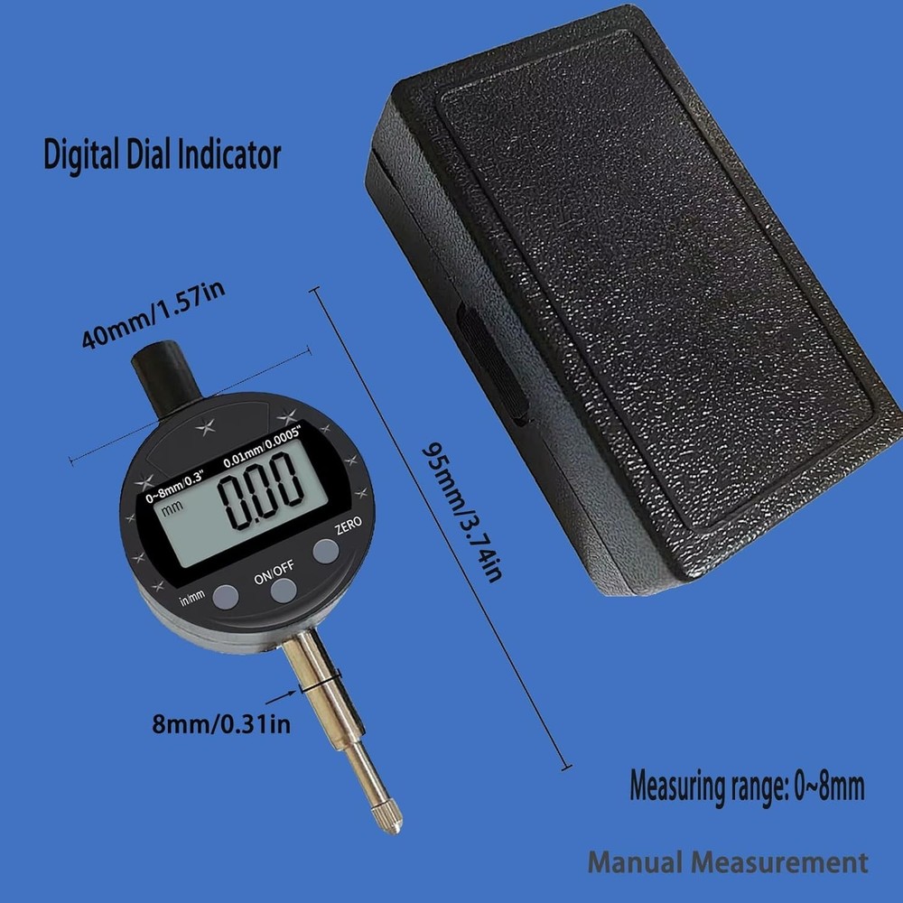 Electronic Digital Dial Indicator Digital Probe Indicator Dial Gauge High Re...