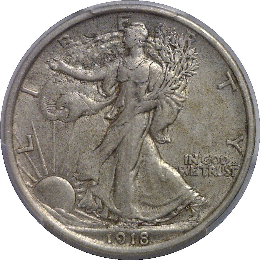 1918-D Walking Liberty Half Dollar PCGS XF-45
