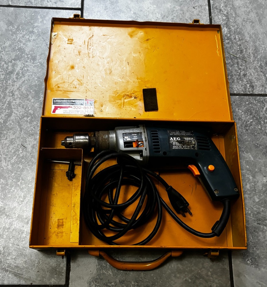 Vintage AEG 1/2” Hammer Drill NSB-24 with case