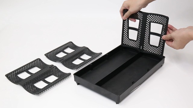 Plastic Coffee Cup Holder Organizer with 6 Compartments for 5-22oz Cups - Ideal