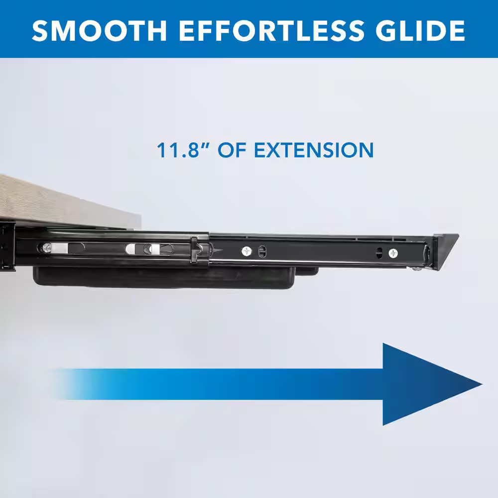 Black under Desk Drawer with 4 Compartments