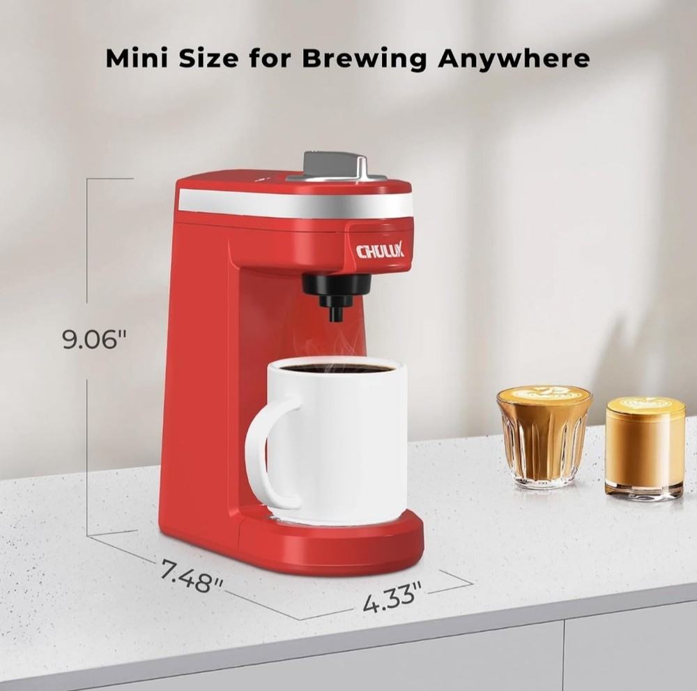 CHULUX Mini Coffee Maker for K Capsule Single Serve Coffee Maker for One Cup ...