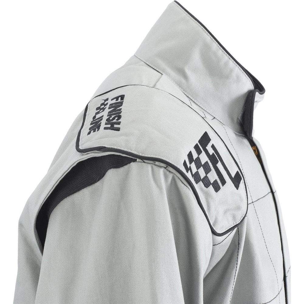 Finish Line Single-Layer SFI-1 Racing Suit Jacket, Black Medium
