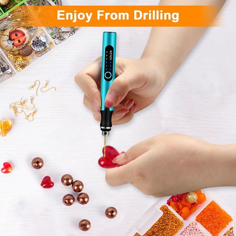 Miniature Size Drill Bit Set 10Pcs HSS Bits for Wood Amber