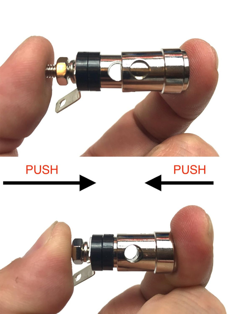 4-Pack Speaker Binding Post Terminals – Spring Loaded Banana Plug Jack Red/Black