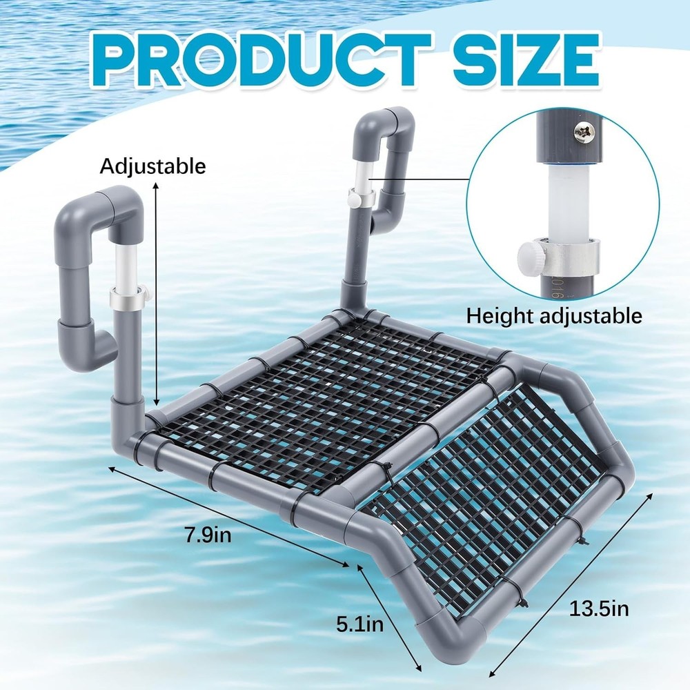 Adjustable Extra Large Turtle Basking Platform, Wider Hanging Dock, Basking A...