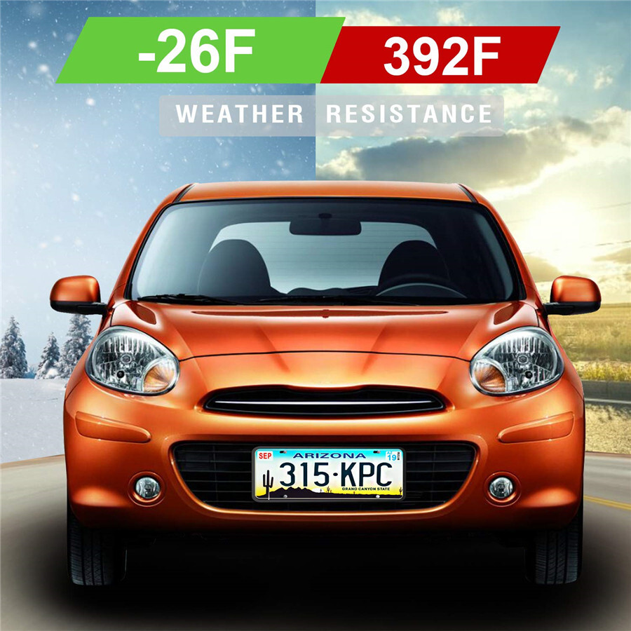 2pcs Silicone License Plate Tag Holder Mounting Kit Front Rear Bracket Protector