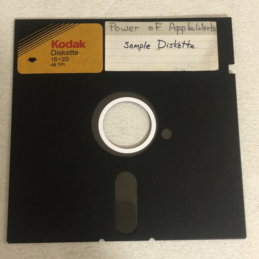 Vintage Kodak 1S 2D TPI Black Floppy Disk