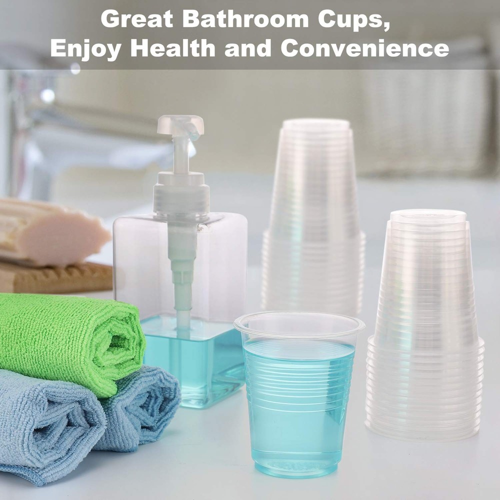 Clear Plastic Party Cups - 100 Pack, 8 Oz Each
