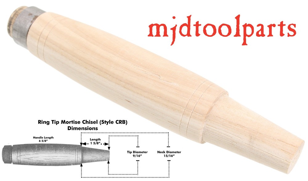 Amish Turned Hickory Socket Mortise Chisel Handle - Style CRB - mjdtoolparts