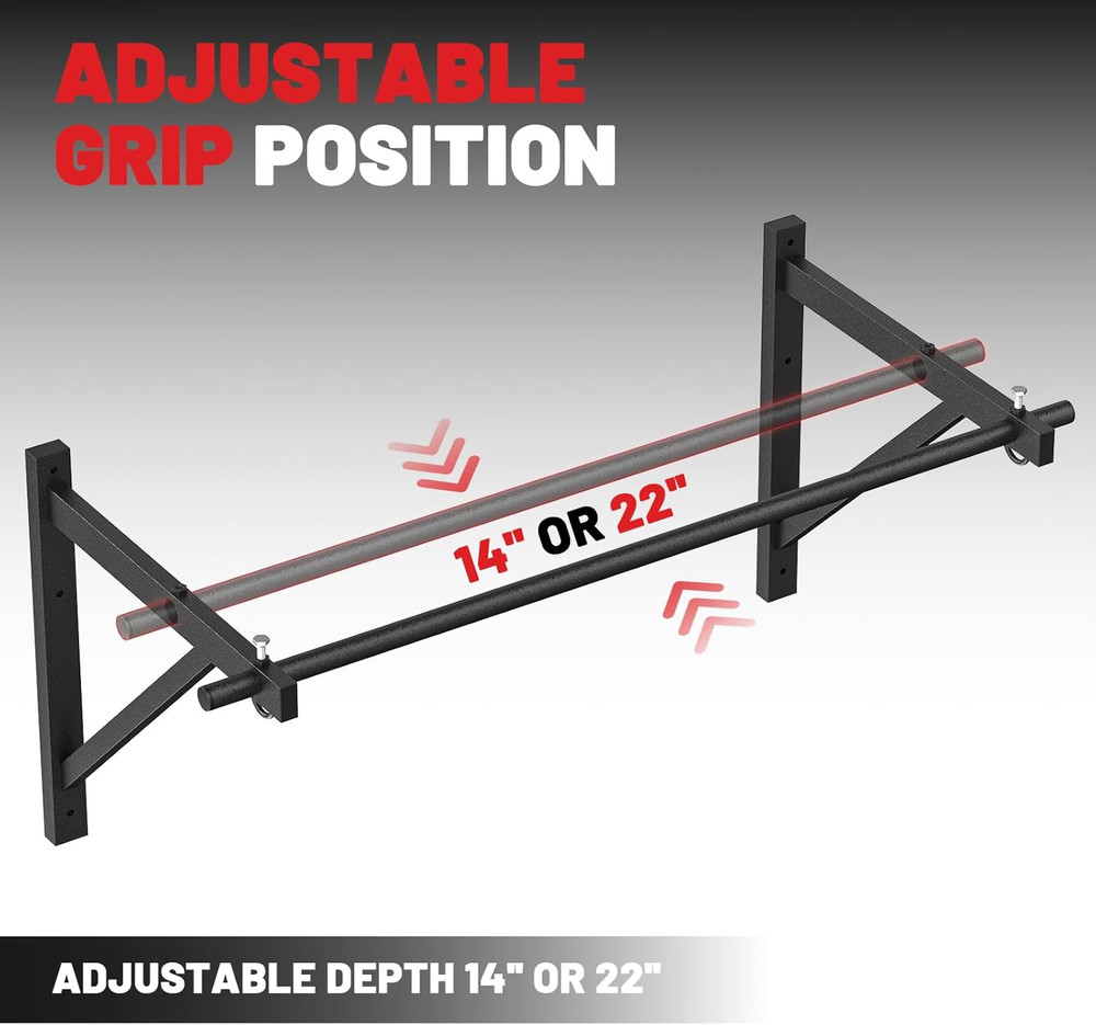 Wall Mounted Pull up Bar, Chin up Bar, Strength Training Pull-Up Bars Chin up Ba