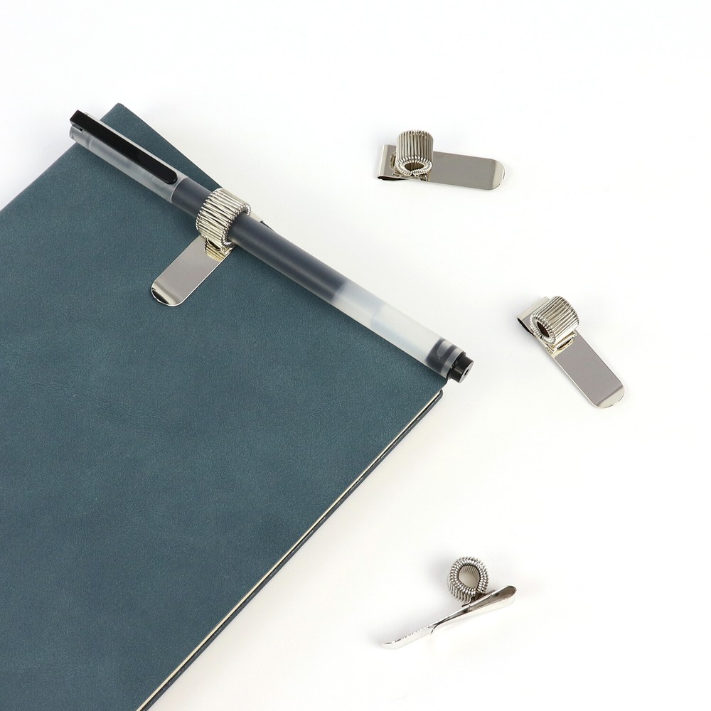 Pen Holder Clips Adjustable Spring Loop Pen Marker Clip Holder Clipboard Journal