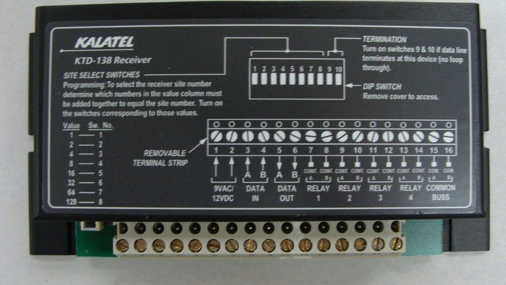 Kalatel GE Security KTD-138 Auxillary Function Receiver New NOS