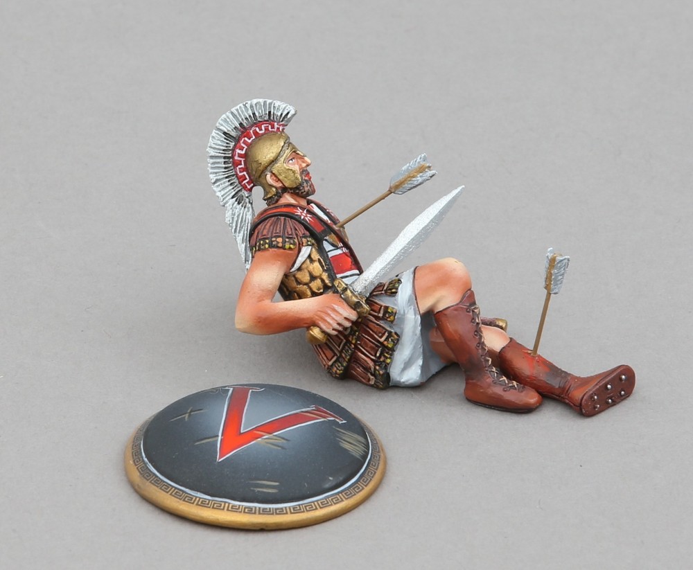 THOMAS GUNN ANCIENT GREEKS & PERSIANS SPA030A DYING SPARTAN LAMBDA SHIELD MIB
