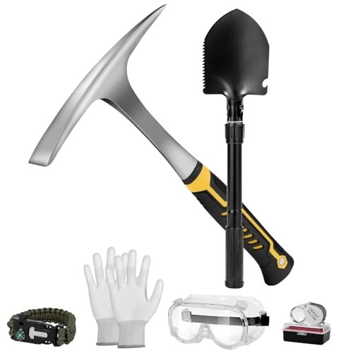 Geologist Rock Pick Tool kits-12" Folding Multitool Shovel-Survival 26oz