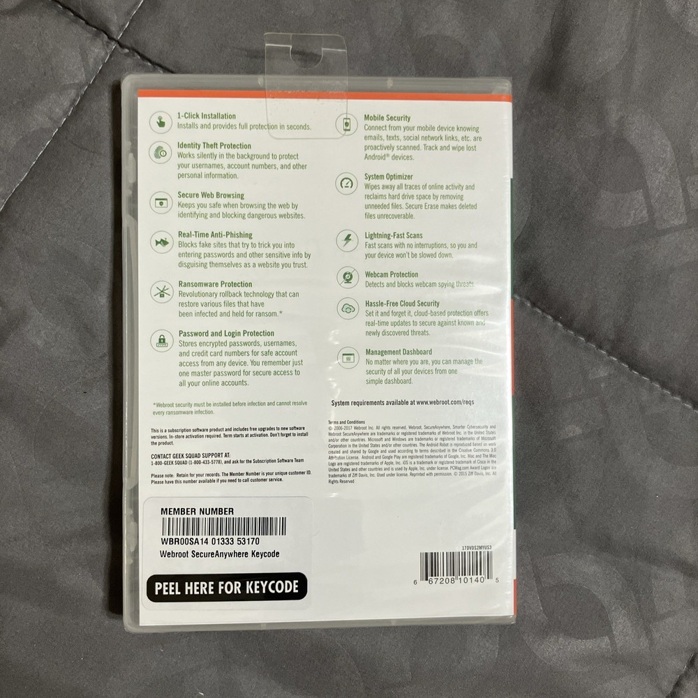 Webroot SecureAnywhere Internet Security 2006-2017 - Brand New