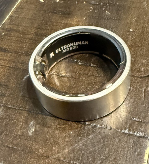 Ultra Human Ring AIR - Size 8 - Air Silver - UNTESTED - READ