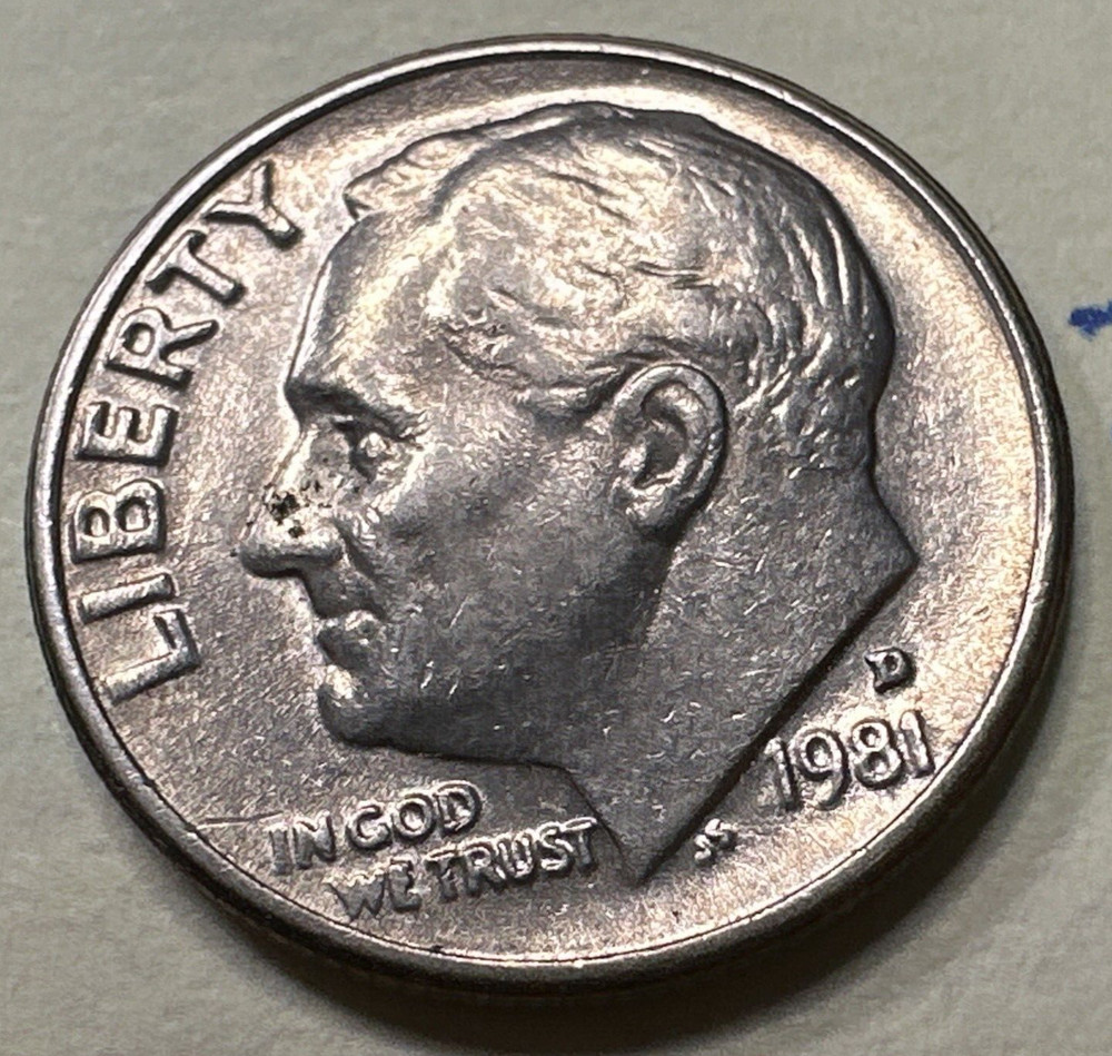 1981 D Roosevelt Dime 10C 7603N