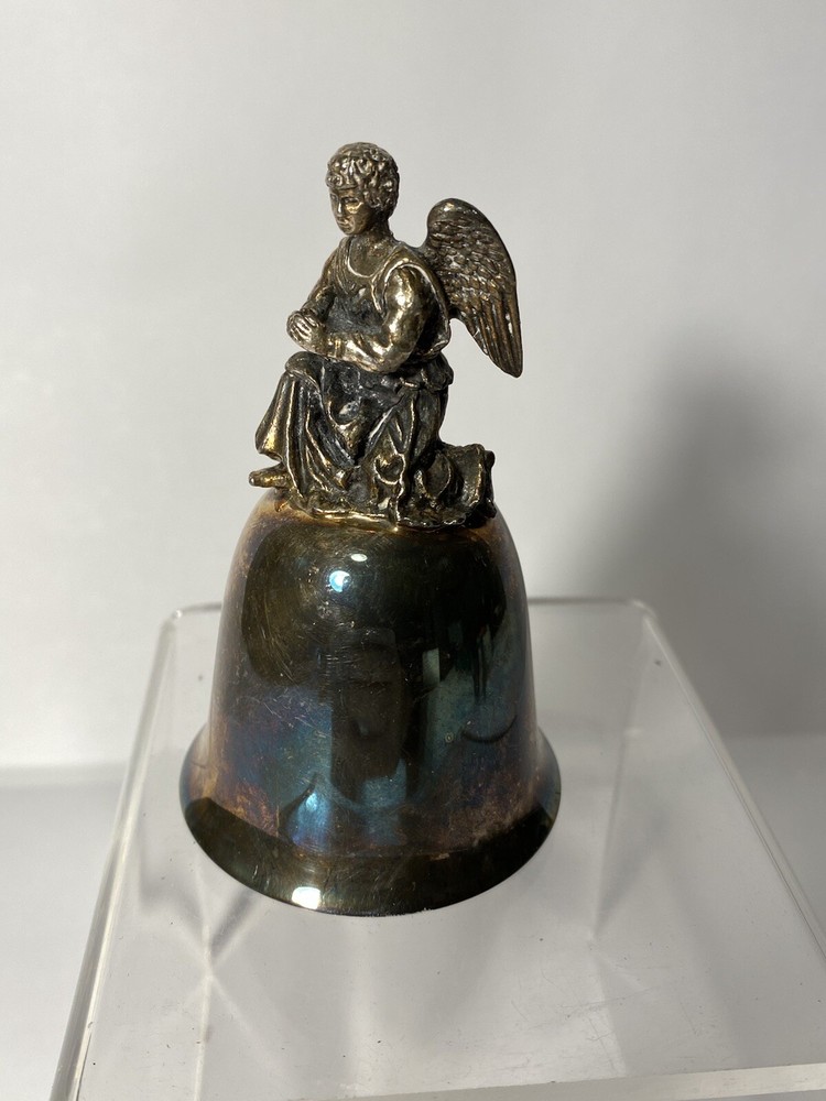 Vintage Danbury Mint Silver Bell Angel 3.5"
