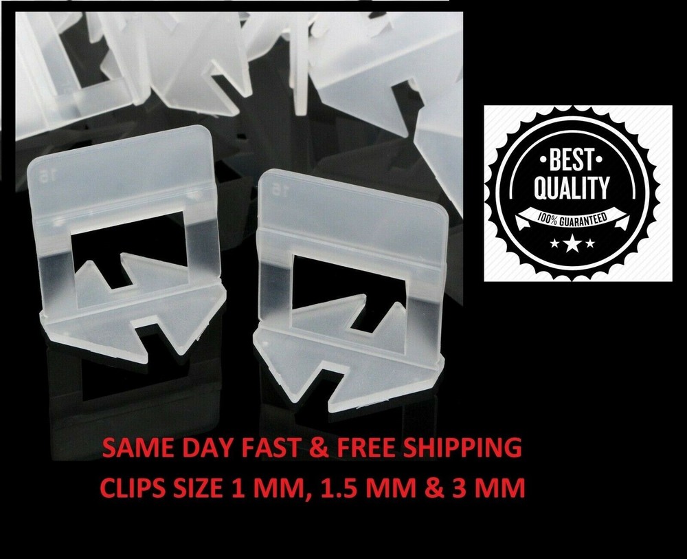 200 - 3000 Pcs Clip Tile Leveling System Kit Floor Wall Tile Spacer Tiling Tool