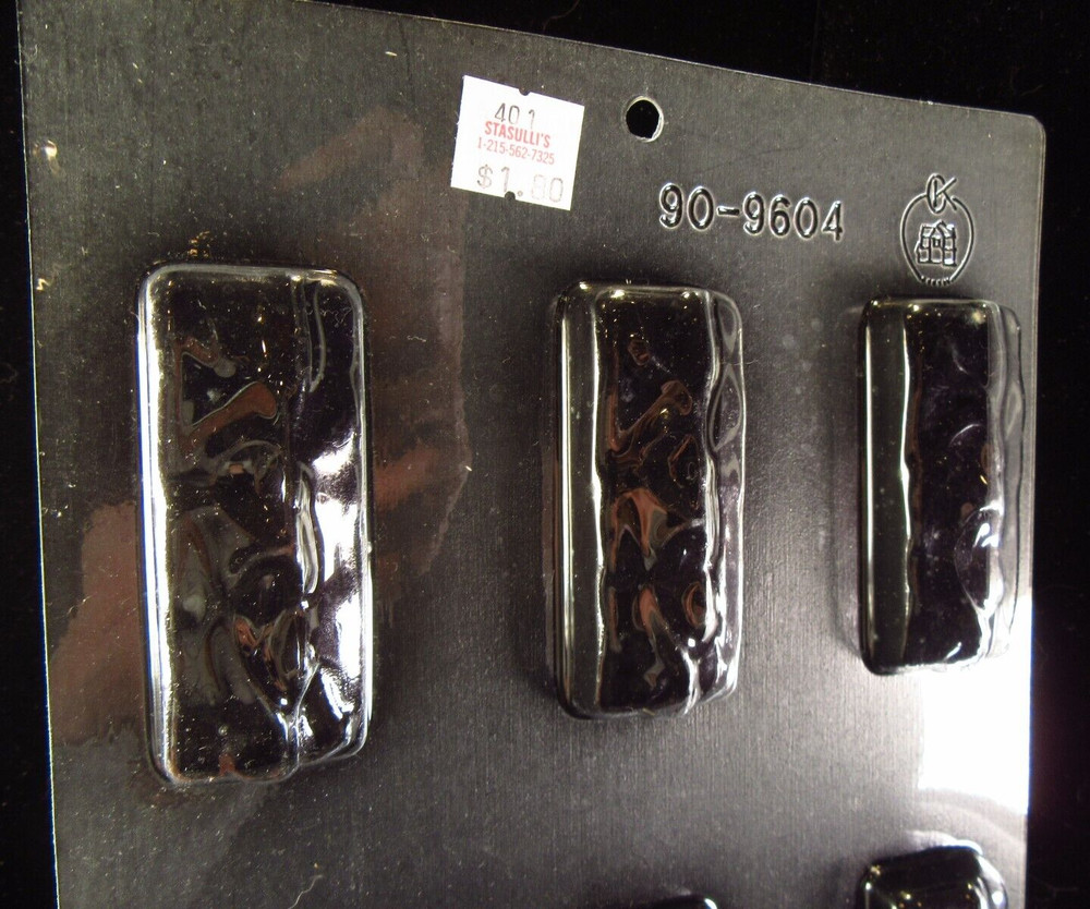 3 Plastic Chocolate Bar Candy Molds ILA, CK