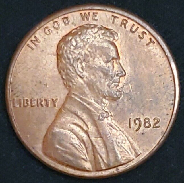1982 P Lincoln Cent Die Crack Errors Reverse