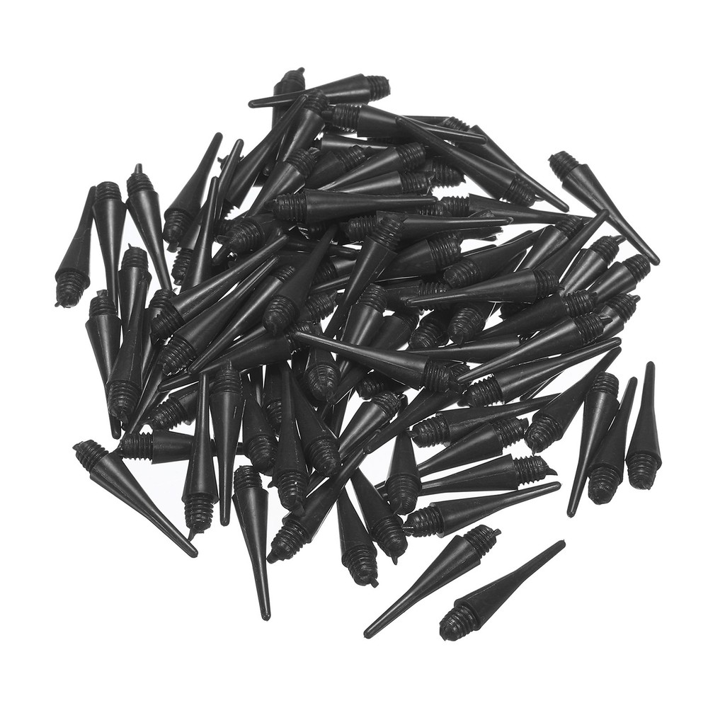 150Pcs Plastic Dart Tips,Game 2BA Thread Soft Darts Tips Replacements Black