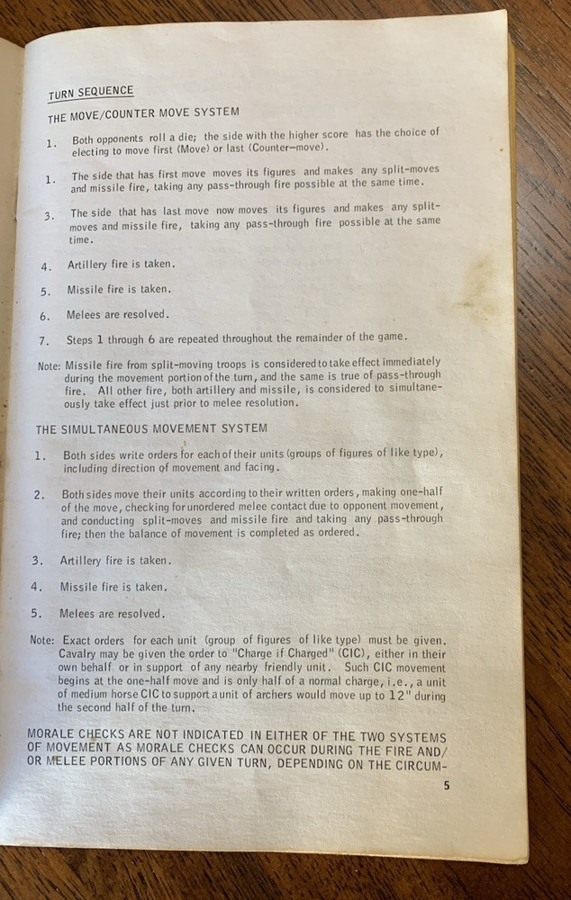 Chainmail-rules for medieval miniatures, 2nd Edition, 2nd printing 1972