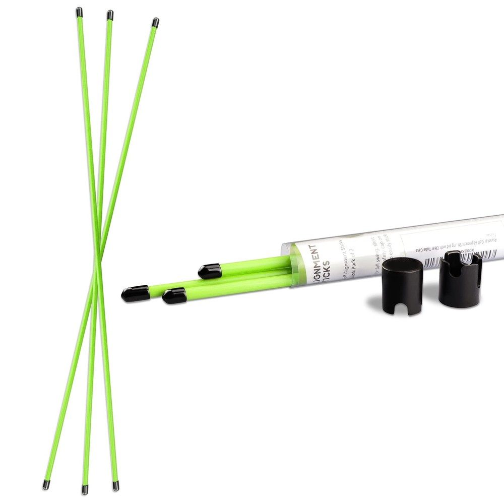 Golf Alignment Sticks - Upgraded 48" Training Aid 3 Pack for Aiming, Putting,...