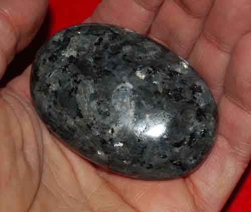 Larvikite Soap-Shaped Palm Stone #4
