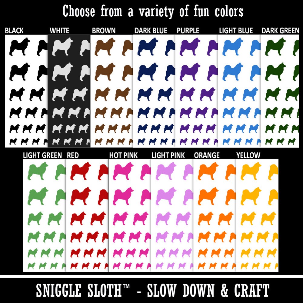 Alaskan Malamute Dog Solid Temporary Tattoo Water Resistant Set Collection