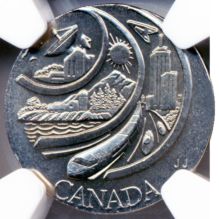 2000 Canada 25 Cents, MINT ERROR, Ingenuity, Struck on a 10c Planchet - NGC MS64