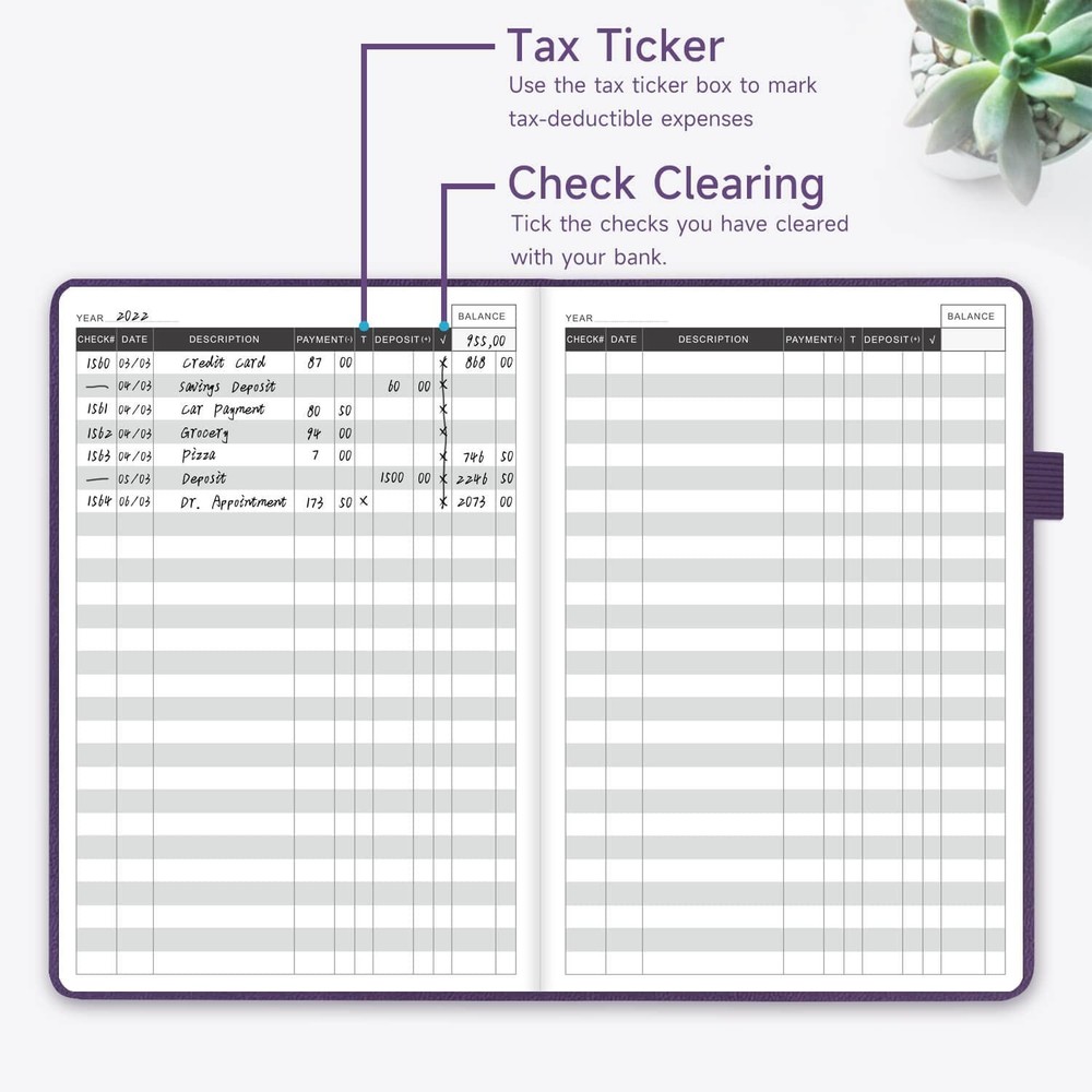 Check Register – Elegant Check Registers for Personal Checkbook with Check