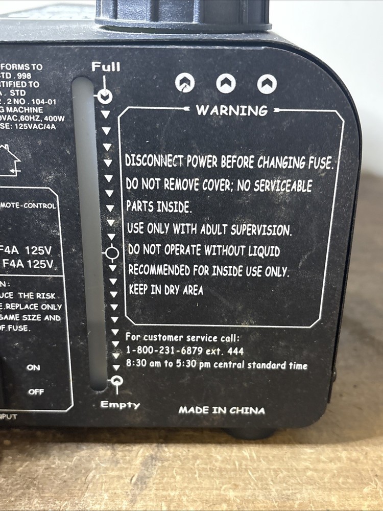 The Fog Machine - Black Untested As Is