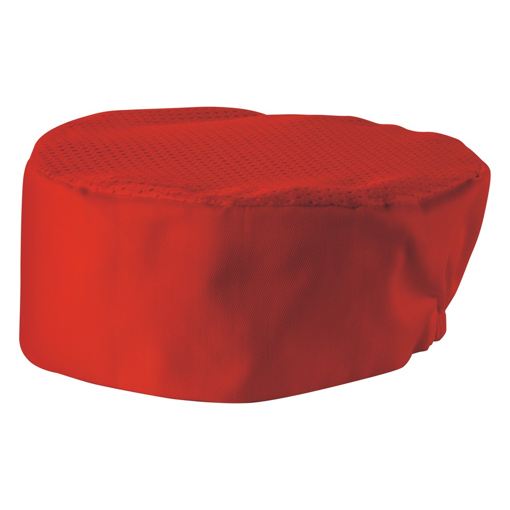 Ventilated Pillbox Hat, 3.5"H, Red, Regular Size (48 Each)