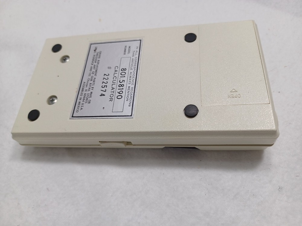 Vintage Sears Model 801-58190 Calculator