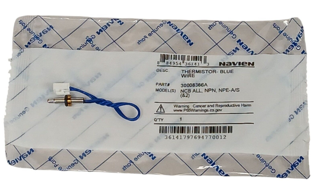 (2-PACK) NEW Navien 30008366A Thermistor (Blue Wire)