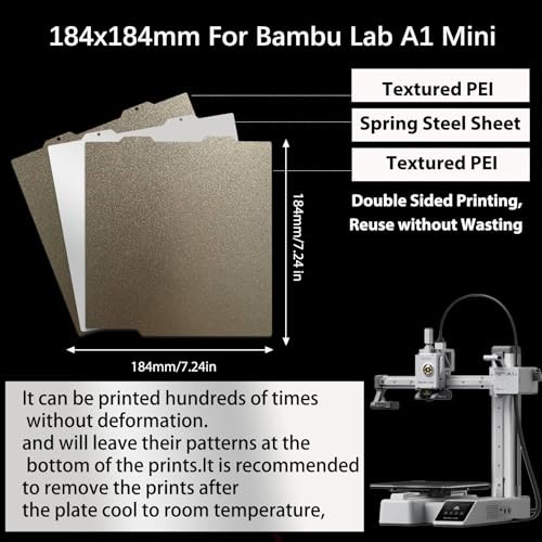 3D Printer Platform Double Sided Textured 184x184mm Double Side Textured PEI