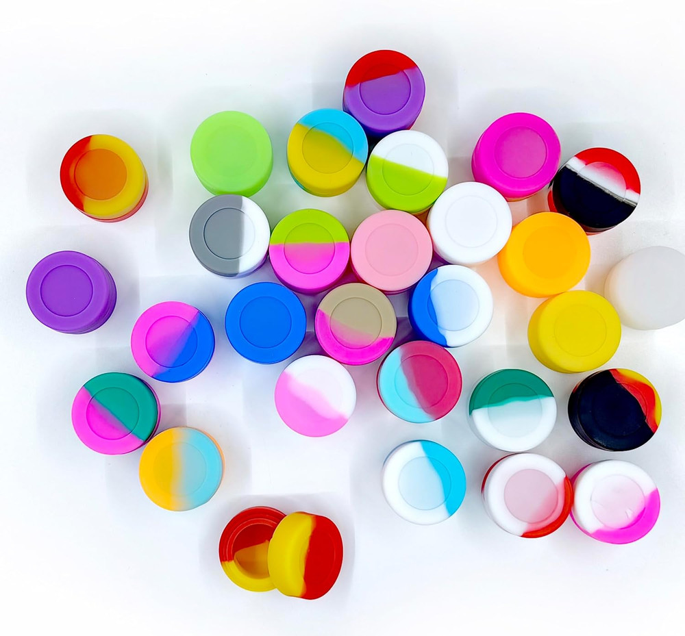 100Pcs 3ML Silicone Containers Non-Stick Wax Concentrate Multi Use Storage Jars