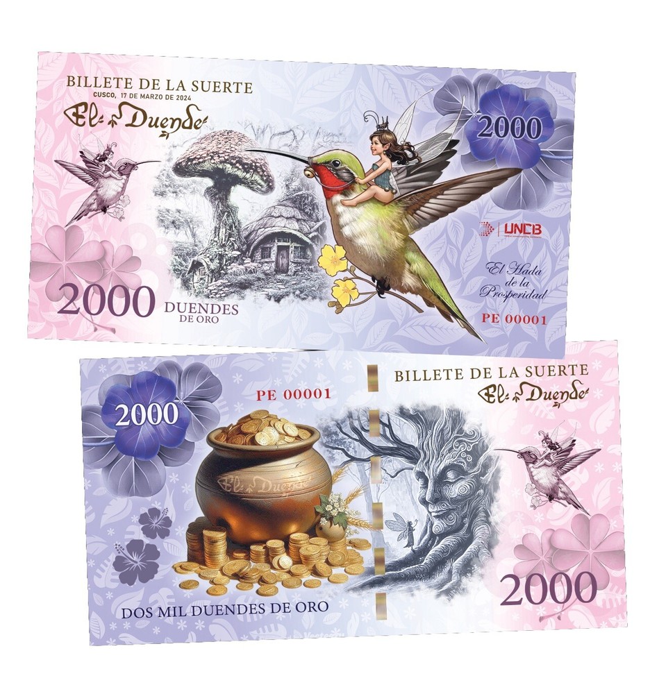 Peru, 2000 Duendes De Oro, 2024, El Hada, Commemorative Banknote, UnCB