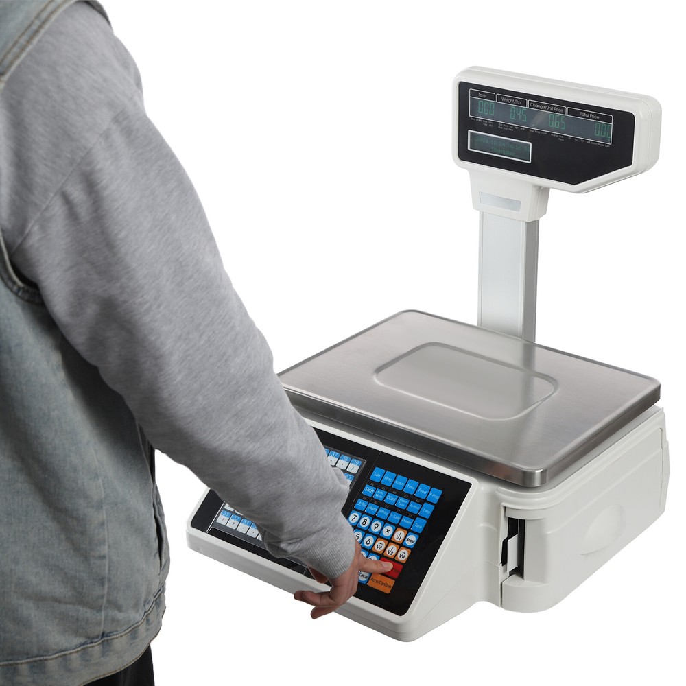 Scale Label Printing Scale Commercial Food Scale with Label and Receipt Printer