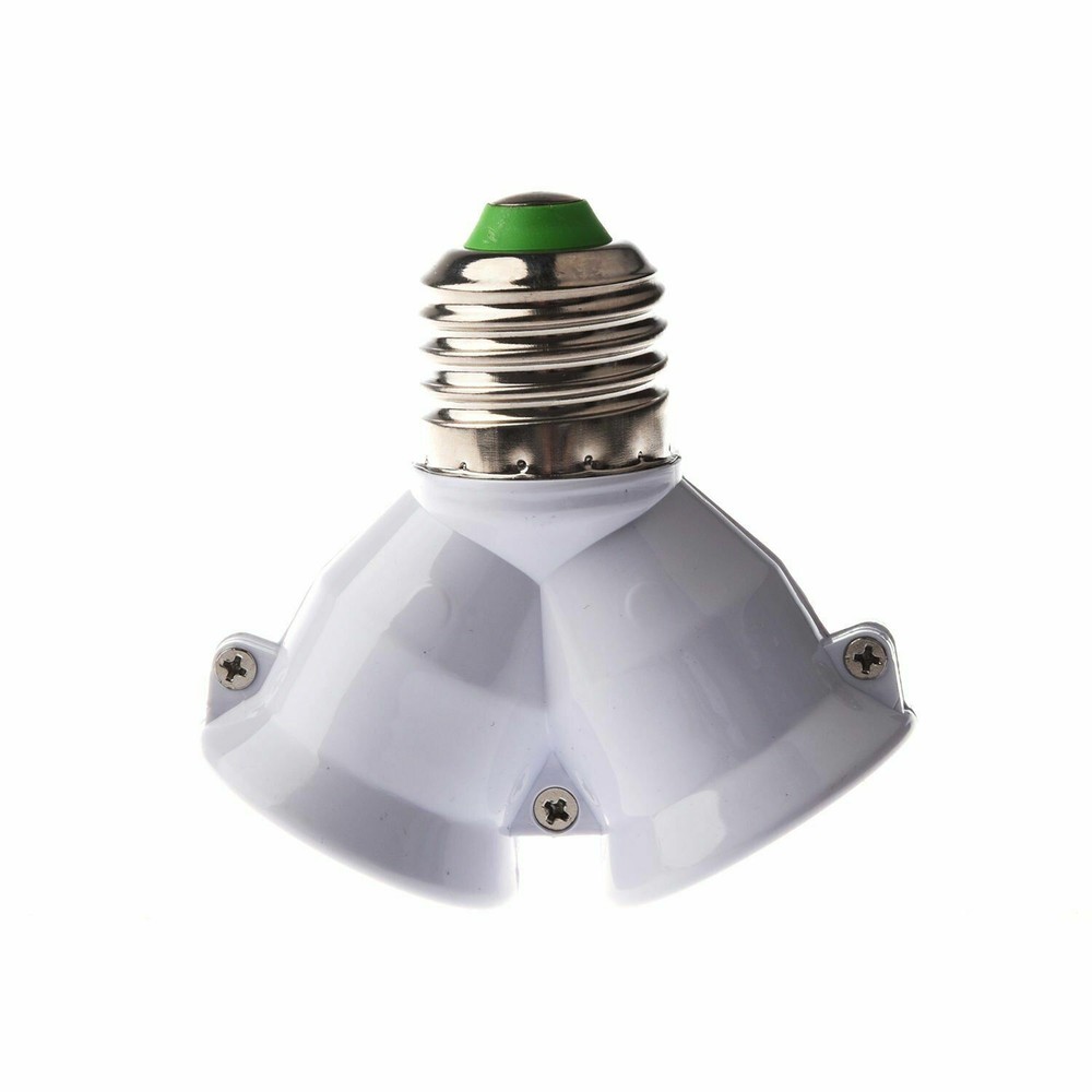 E27 1 to 2 LED Light Lamp Bulb Adapter Converter Split Splitter Base Socket HO