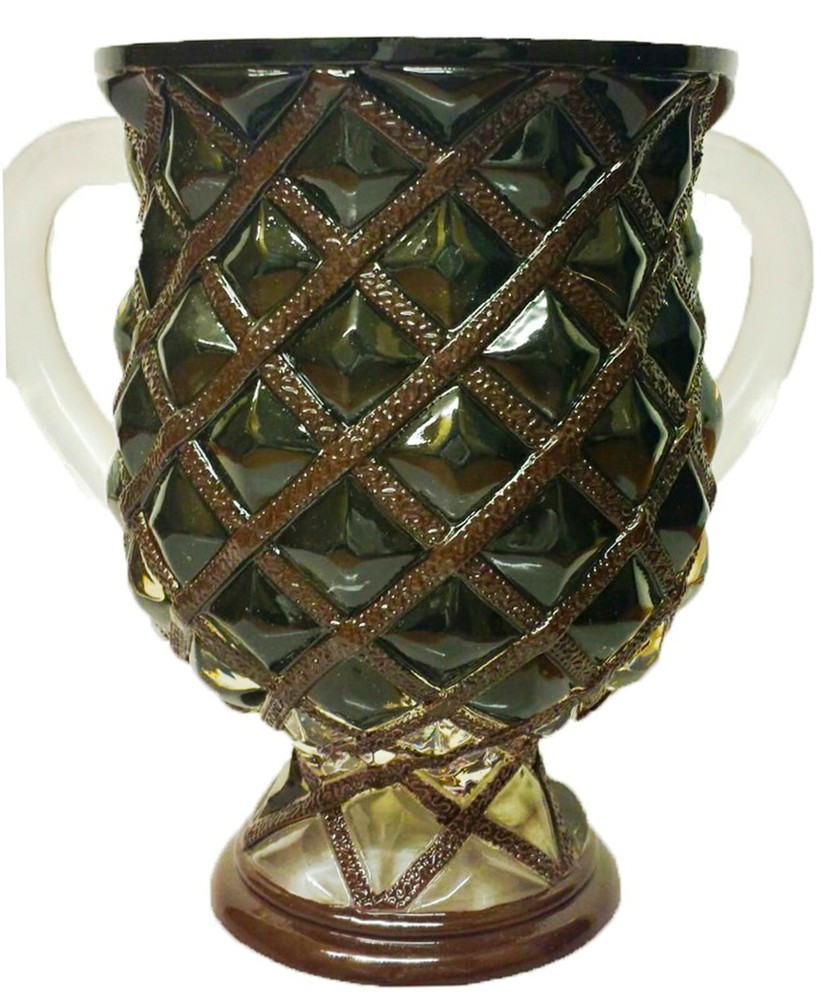 Washing Cup Polyresin. Diamond Design. Many Colors. Great GIFT item!